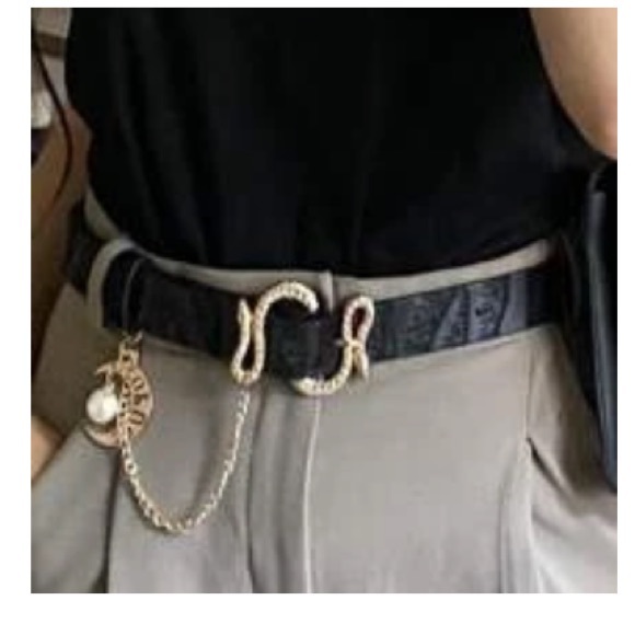 Snake Belt with Moon and Pearl Charm - Picture 4 of 5